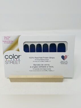 Color Street Midnight Shift Blue Nail Strips